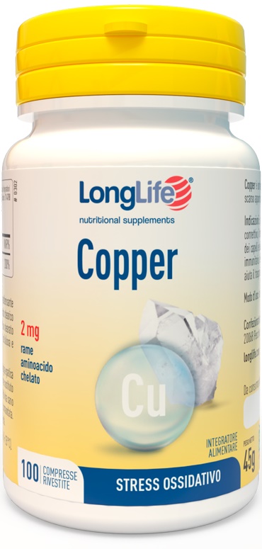 LONGLIFE COPPER 2 MG 100 COMPRESSE - Farmacia Bartoli