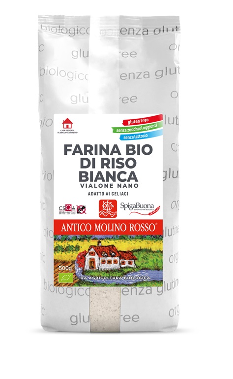FARINA DI RISO BIANCA BIO SENZA ZUCCHERI AGGIUNTI, SENZA GLUTINE E SENZA LATTOSIO 1 KG - Farmacia Bartoli