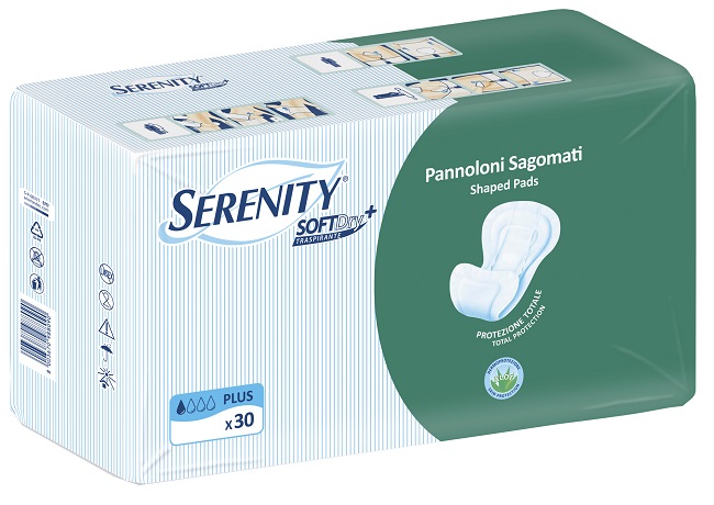 PANNOLONE PER INCONTINENZA SAGOMATO SERENITY SOFTDRY+ ALOE PLUS 30 PEZZI - Farmacia Bartoli