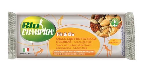 BIOCHAMPION FIT&GO BARRETTA ENERGETICA FRUTTA SECCA/GUARANA' 30 G - Farmacia Bartoli
