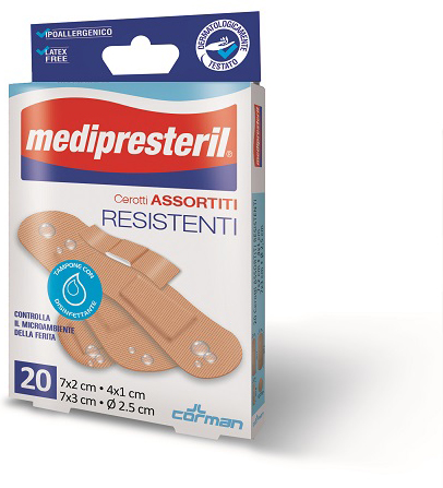 CEROTTI ASSORTITI MEDIPRESTERIL RESISTENTI 20 PEZZI - Farmacia Bartoli