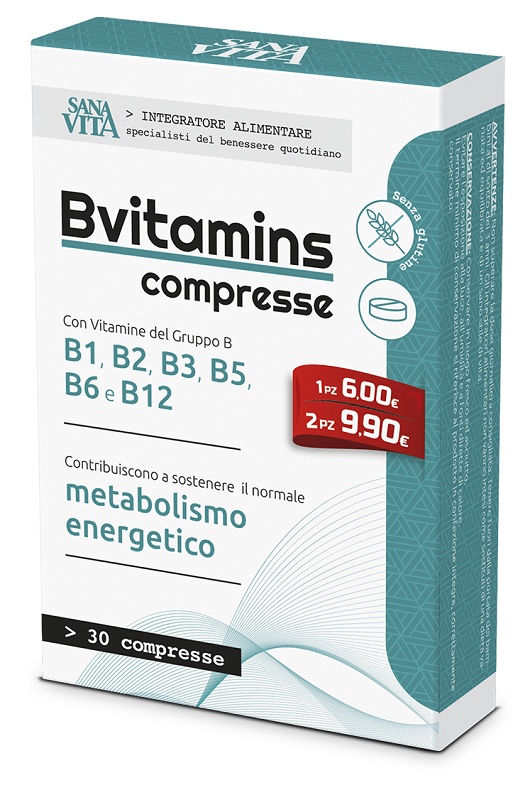 SANAVITA BVITAMINS 30 COMPRESSE - Farmacia Bartoli