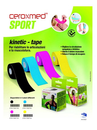 CEROXMED SPORT KINETIC TAPE BLU 1 PEZZO - Farmacia Bartoli