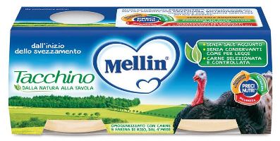 MELLIN OMOGENEIZZATO TACCHINO 2 X 80 G - Farmacia Bartoli