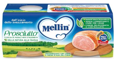 MELLIN OMOGENEIZZATO PROSCIUTTO 2 PEZZI X 80 G - Farmacia Bartoli