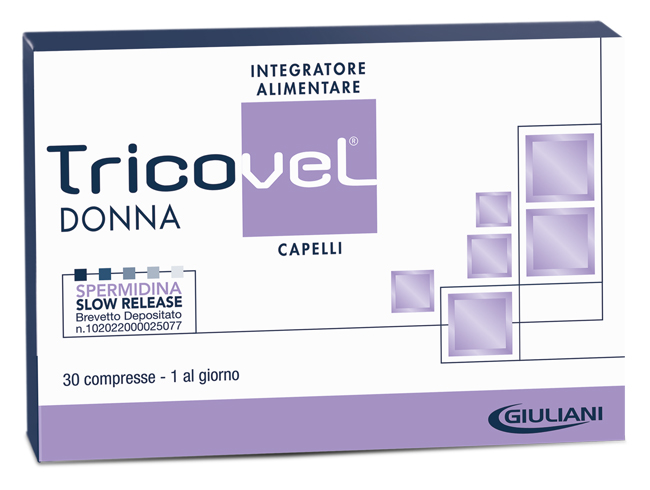 TRICOVEL DONNA INTEGRATORE ALIMENTARE CON NUTRIENTI SPECIFICI PER CAPELLI 30 COMPRESSE - Farmacia Bartoli