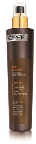 KORFF SUN SECRET OLIO SPRAY SPF6 - Farmacia Bartoli