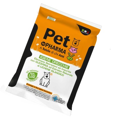 PET IN PHARMA SALVIETTINE ORECCHIE CANE 30 PEZZI - Farmacia Bartoli