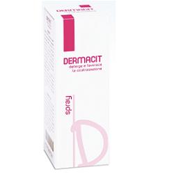 DERMACIT SPRAY FLACONE CILINDRICO IN PE BIANCO CON TASTO EROGATORE SPRAY IN PP BIANCO E CAPPUCCIO SALVATASTO TRASPARENTE,DISPOSITIVO MEDICO 1 PZ - Farmacia Bartoli