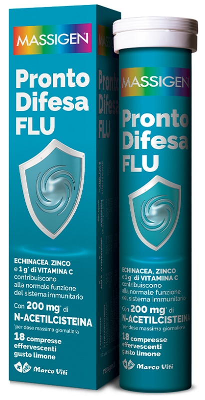 MASSIGEN PRONTO DIFESA FLU 18 COMPRESSE EFFERVESCENTI - Farmacia Bartoli