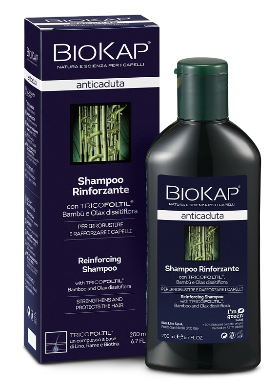 BIOKAP SHAMPOO RINFORZANTE ANTICADUTA CON TRICOBIOTIC NUOVA FORMULA 200 ML - Farmacia Bartoli