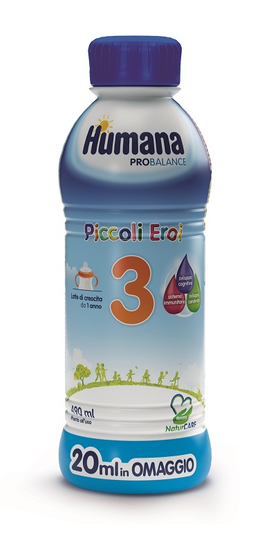 HUMANA 3 PROBAL 490 ML BOTTIGLIA - Farmacia Bartoli