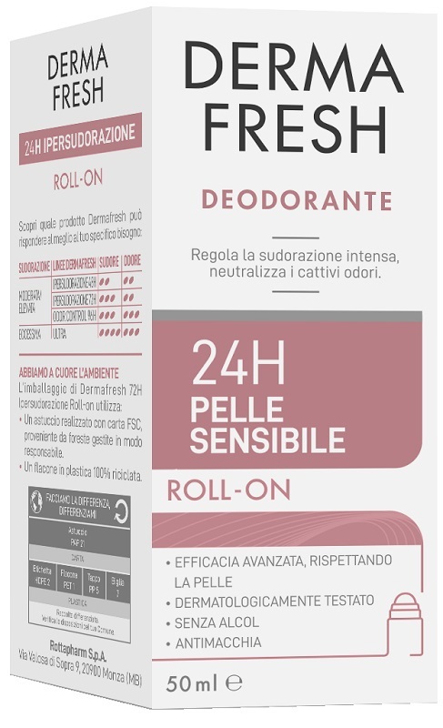 DERMAFRESH 24H PELLE SENSIBILE ROLL ON 50 ML - Farmacia Bartoli