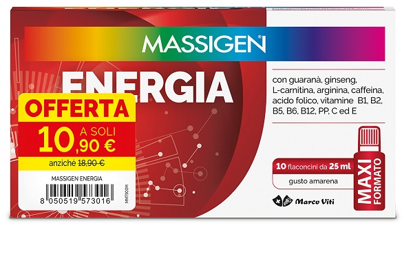 MASSIGEN ENERGIA 10 FLACONCINI DA 25 ML 10,90 E - Farmacia Bartoli