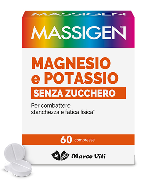 MASSIGEN MAGNESIO POTASSIO SENZA ZUCCHERI 60 COMPRESSE - Farmacia Bartoli
