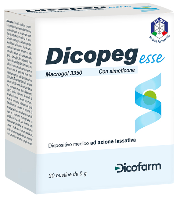 DICOPEG ESSE 20 BUSTE 5 G MACROGOL 3350 - Farmacia Bartoli