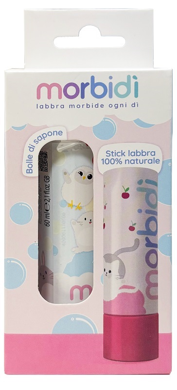 MORBIDI' BOLLE SAPONE + STICK LABBRA ROSA 5,5 ML - Farmacia Bartoli