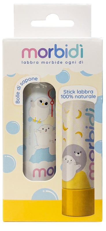 MORBIDI' BOLLE SAPONE + STICK LABBRA GIALLO 5,5 ML - Farmacia Bartoli