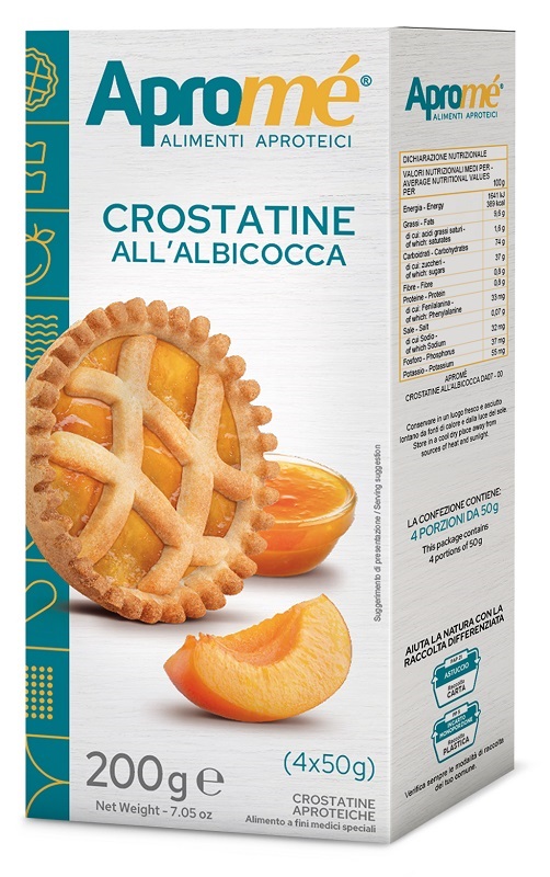 APROME' CROSTATINE ALBICOCCA 4 PEZZI DA 50 G - Farmacia Bartoli