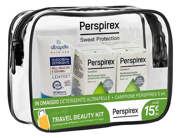 PERSPIREX ROLL ON COMFORT TRAVEL KIT 2 ROLL ON COMFORT 20 ML + 1 DETERGENTE ALTRAPELLE OMAGGIO - Farmacia Bartoli