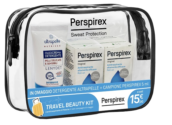 PERSPIREX ROLL ON ORIGINAL TRAVEL KIT 2 ROLL ON ORIGINAL 20 ML + 1 DETERGENTE ALTRAPELLE OMAGGIO - Farmacia Bartoli