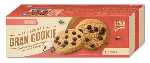 AGLUTEN GRAN COOKIE FARINA QUINOA INTEGRALE E GOCCE DI CIOCCOLATO 160 G - Farmacia Bartoli