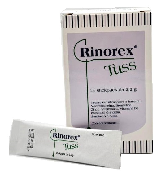 RINOREX TUSS 14 STICKPACK DA 2,2 G - Farmacia Bartoli