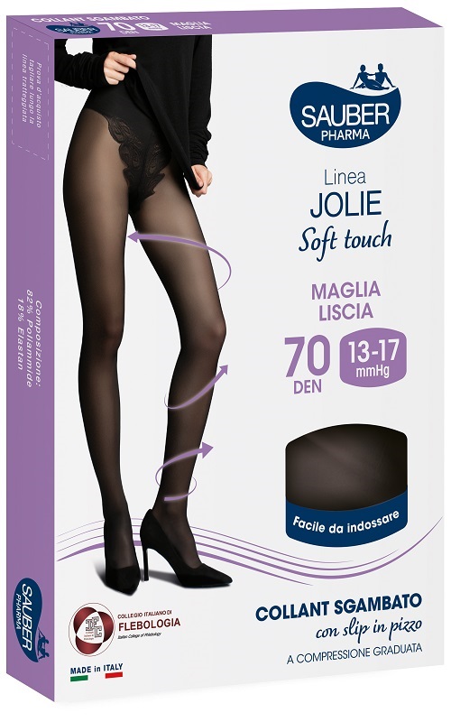 SAUBER PHARMA JOLIE COLLANT MUTANDA PIZZO 70 DENARI NERO TAGLIA 2 - Farmacia Bartoli