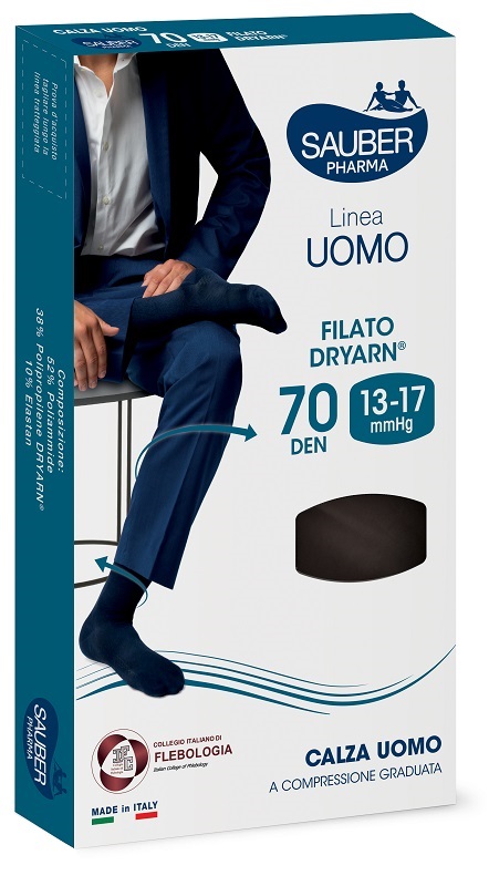 SAUBER PHARMA UOMO CALZA DRYARN 70 DENARI BLU TAGLIA S/M - Farmacia Bartoli