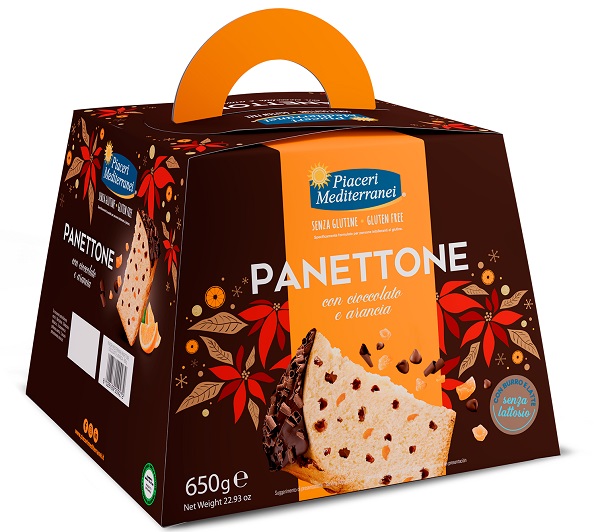 PIACERI MEDITERRANEI PANETTONE CIOCCOLATO ARANCIA 650 G - Farmacia Bartoli