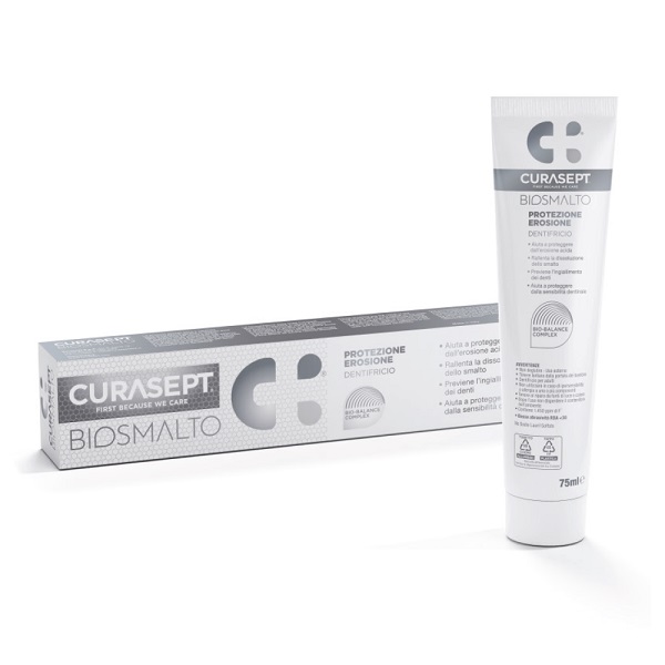 CURASEPT BIOSMALTO PROTEZIONE EROSIONE DENTIFRICIO 75 ML - Farmacia Bartoli