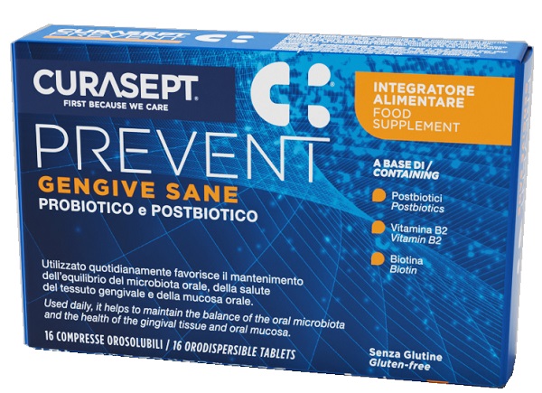 CURASEPT PREVENT GENGIVE SANE 16 COMPRESSE OROSOLUBILI - Farmacia Bartoli