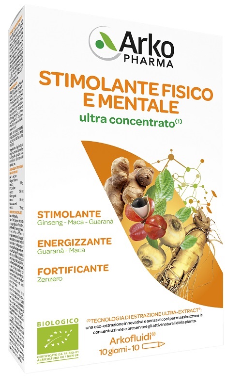 ARKOFLUIDI STIMOLANTE FISICO MENTALE ULTRACONCENTRATO 10 FIALE DA 15 ML - Farmacia Bartoli