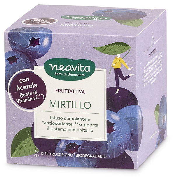 NEAVITA FRUTTATTIVA MIRTILLO E ACEROLA 12 STICK 3 G - Farmacia Bartoli