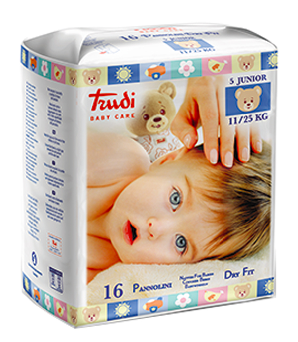 TRUDI BABY CARE PANNOLINO DRY FIT JUNIOR 11/25 KG 16 PEZZI - Farmacia Bartoli