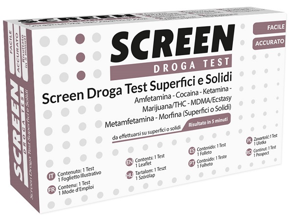 SCREEN DROGA TEST 7 DROGHE SU SUPERFICI SOLIDI O POLVERI - Farmacia Bartoli