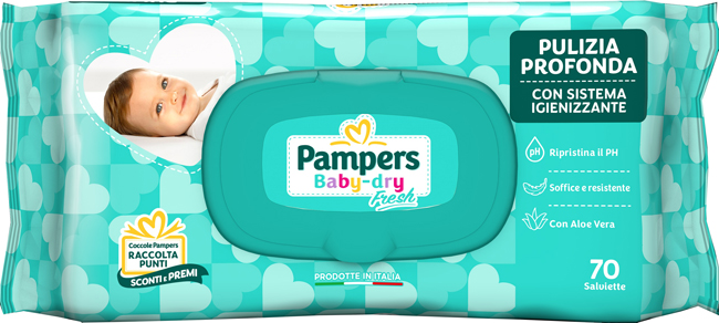 BABY DRY FRESH FORMULA ESCLUSIVA 70 PEZZI - Farmacia Bartoli