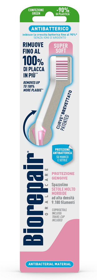 BIOREPAIR ORAL CARE ANTIBATTERICO SPAZZOLINO PIU' COMFORT PROTEZIONE GENGIVE SETOLE SUPER SOFT - Farmacia Bartoli