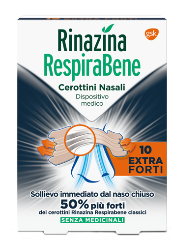 RINAZINA RESPIRABENE CEROTTI NASALI EXTRA FORTI 10 PEZZI - Farmacia Bartoli
