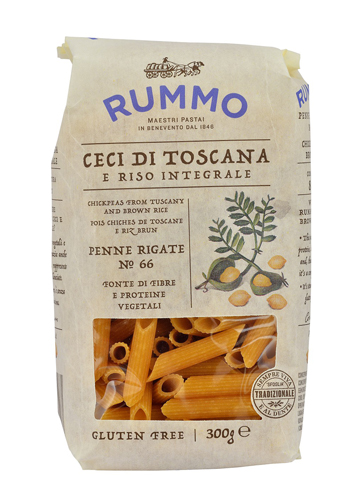 RUMMO PENNE RIGATE N 66 CECI DI TOSCANA E RISO INTEGRALE 300 G - Farmacia Bartoli