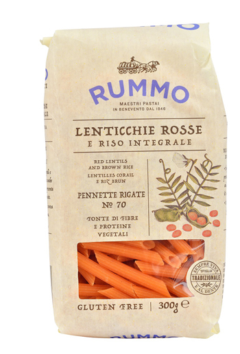 RUMMO PENNETTE RIGATE N 70 LENTICCHIE ROSSE E RISO INTEGRALE 300 G - Farmacia Bartoli