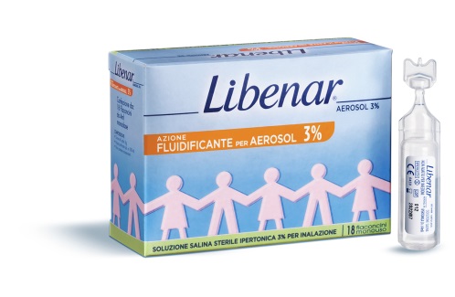 SOLUZIONE SALINA IPERTONICA 3% LIBENAR PER INALAZIONE CON AEROSOL 18 FLACONCINI MONOUSO X 4ML - Farmacia Bartoli