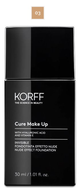 KORFF CURE MAKE UP FONDOTINTA INVISIBLE EFFETTO NUDE 03 - Farmacia Bartoli