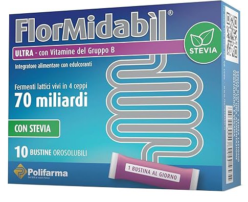 FLORMIDABIL ULTRA 10 BUSTINE CON STEVIA - Farmacia Bartoli
