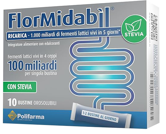 FLORMIDABIL RICARICA 10 BUSTINE CON STEVIA - Farmacia Bartoli