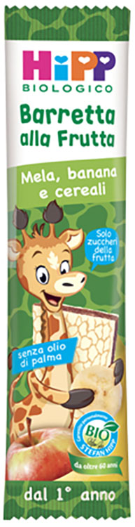 HIPP BIO BARRETTA ALLA FRUTTA MELA/BANANA/CEREALI 23 G - Farmacia Bartoli