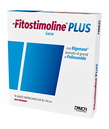 GARZA FITOSTIMOLINE PLUS 10X10 CM 10 PEZZI - Farmacia Bartoli