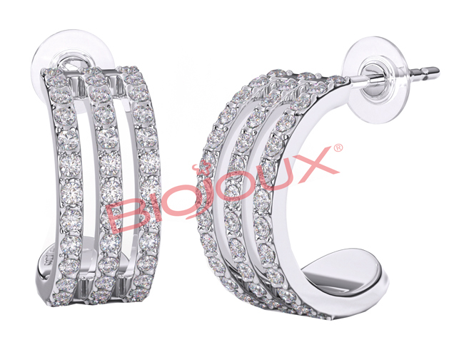 BJT202 ORECCHINI MIAMI HOOP STAINLESS STEEL - Farmacia Bartoli