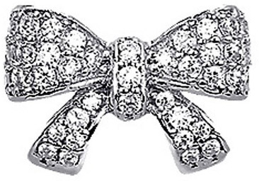 BJT208 ORECCHINI BOW TIE CRYSTAL STAINLESS STEEL - Farmacia Bartoli