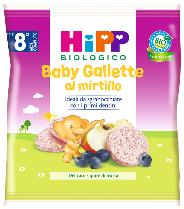 HIPP MINI GALLETTE DI RISO AL MIRTILLO 30 G - Farmacia Bartoli